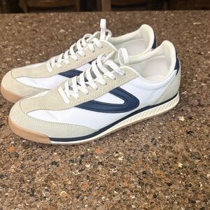 Tretorn White and Navy Women’s Sneakers